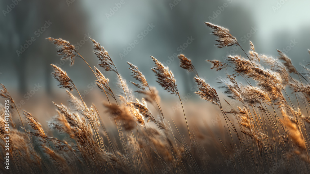 Obraz premium reeds in the morning