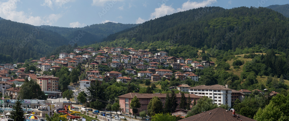 Obraz premium Devin, Smolyan Province, Bulgaria-19.07.2021. A city in the Rhodope Mountains.