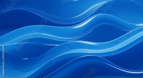 Blue Wave Fluid Background