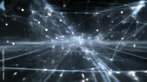 Wallpaper Mural Complex network of interconnected lines and glowing nodes pulsates and shifts, creating a mesmerizing spectacle of light and movement within a holographic display Torontodigital.ca