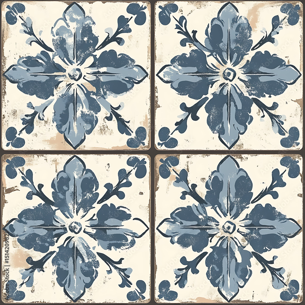 Seamless tile patterns combining cultural, modern, and botanical inspirations for commercial vector. Seamless tile patterns combining cultural, modern, and botanical inspirations for commercial vector.