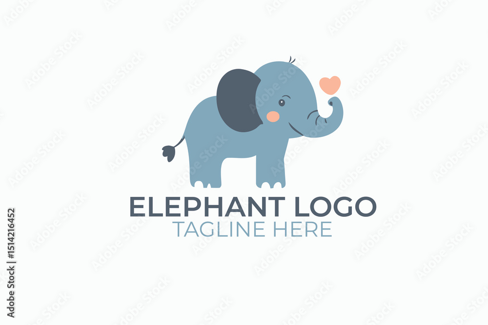 Obraz premium baby elephant vector