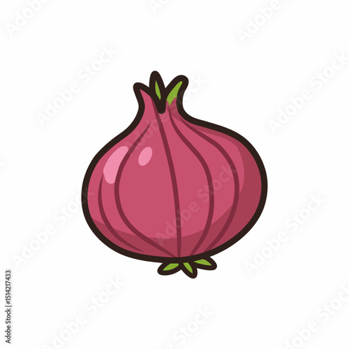 red onion isolated on white