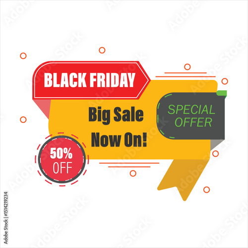 Black Friday Sale Label  Bold and Modern Banner Design