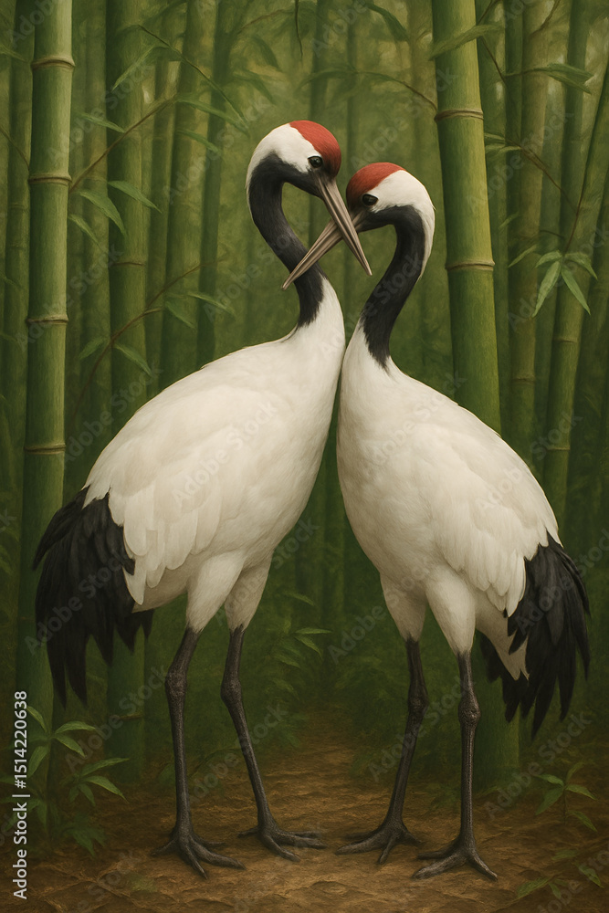 Obraz premium Crane Couple-1