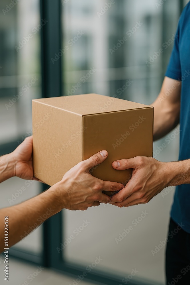 custom made wallpaper toronto digitalHands Exchanging Cardboard Box Delivery Connection