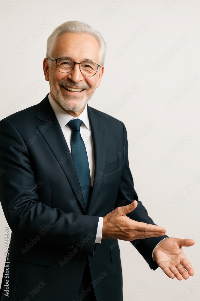 Happy Mature Business Man Entrepreneur Smiling Older Professional Manager White Happy Mature Business Man Entrepreneur Smiling Older Professional Manager White