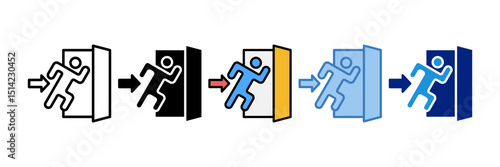 Emergency Evacuation Icon Element For Design