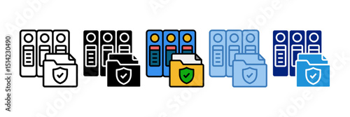 Document Archive Icon Element For Design
