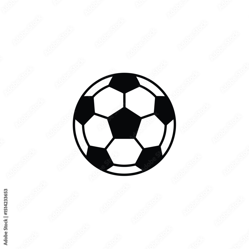 Obraz premium Soccer Ball Icon with Hexagons and Pentagons on a Transparent Background