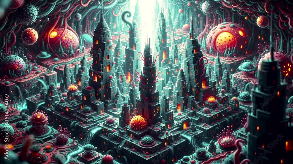Exploring a Futuristic Cityscape with Fantasy Elements Digital Art Exploring a Futuristic Cityscape with Fantasy Elements Digital Art