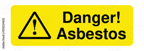 Download Danger Asbestos Sign High-Quality Stock Image