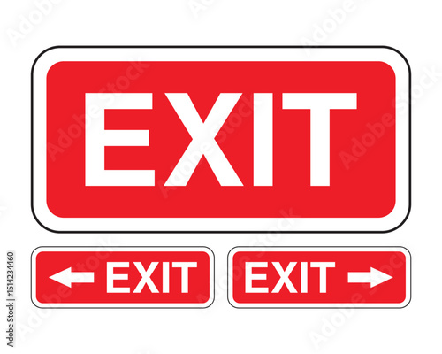 Download Exit Sign High-Quality Stock Image - Wayfinding and Emergency Evacuation Notice for Public and Commercial Spaces