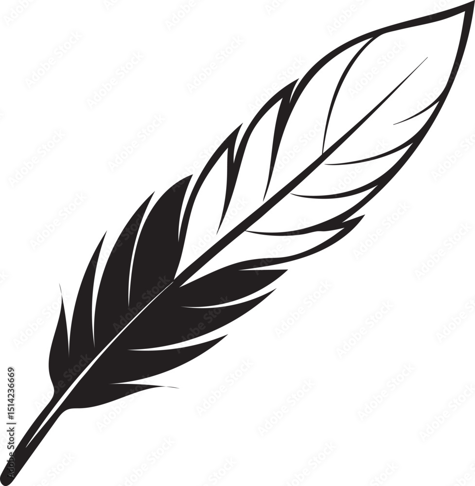 Obraz premium feather vector illustration