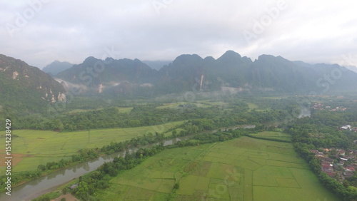 mountain at vangvieng