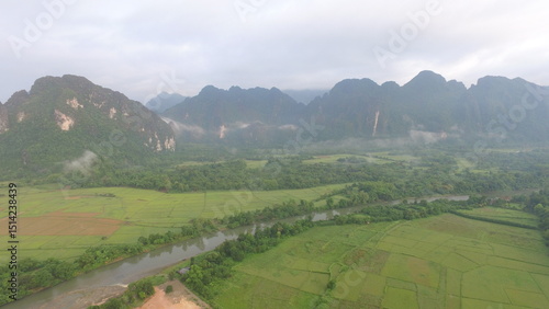 mountain at vangvieng