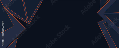 Dark blue and gold luxury line overlap layered abstract background, with lighting effect for branding and wallpaper