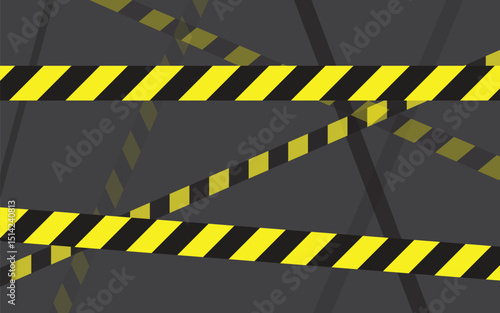Yellow and black stripes indicate dangerous or prohibited areas. ,Private area alerts and notifications
