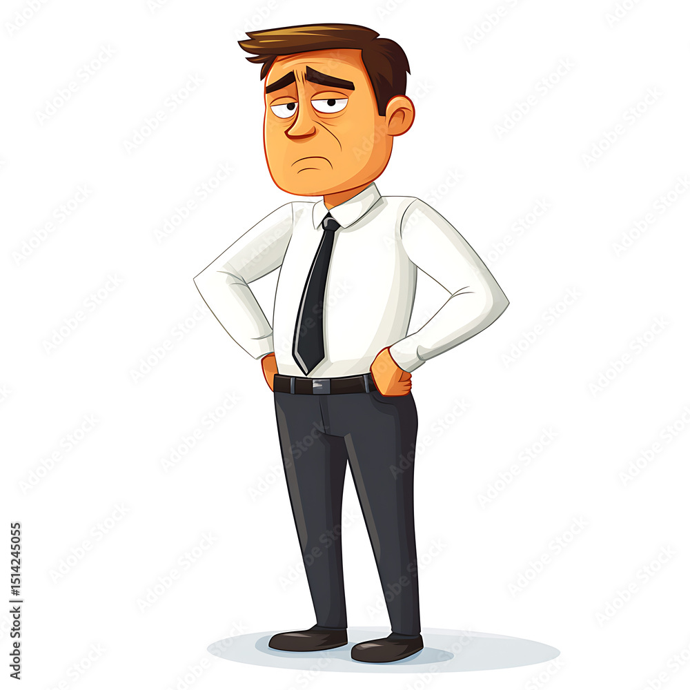 Obraz premium A comprehensive visual concept of office syndrome symptoms.