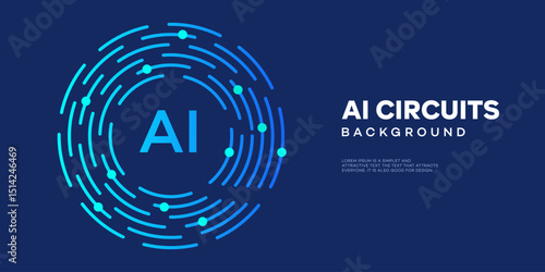  Abstract AI Circuits Background Technology, Digital, Network, Design