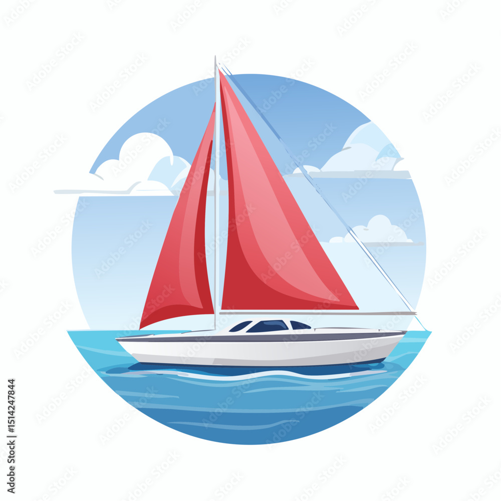 Fototapeta premium photo of a sailboat sailing on the sea