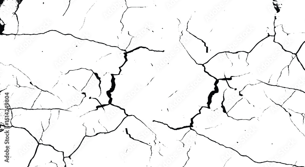 Fototapeta premium Rough, scratch, splatter grunge pattern design brush strokes. Overlay texture. Faded black-white dyed paper texture. Sketch grunge design. Use for poster, cover, banner, mock-up, stickers layout. 