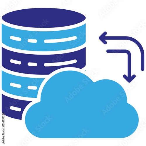 Migration solid dual color icon. Simple vector icon design in solid color style. Editable vector format