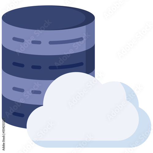 Cloud flat color icon. Simple vector icon design in flat color style. Editable vector format