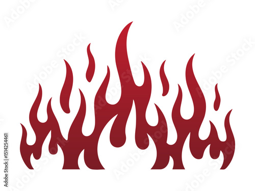 Fire flame vector effect. Flame symbols. Realistic hot danger vintage fire flame effect. Trending fire flame vector illustration