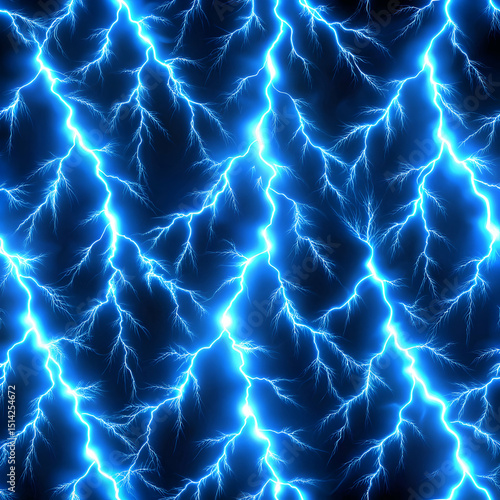 Electric blue lightning bolt pattern background