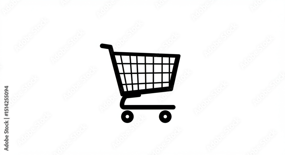 Black shopping cart icon Black shopping cart icon