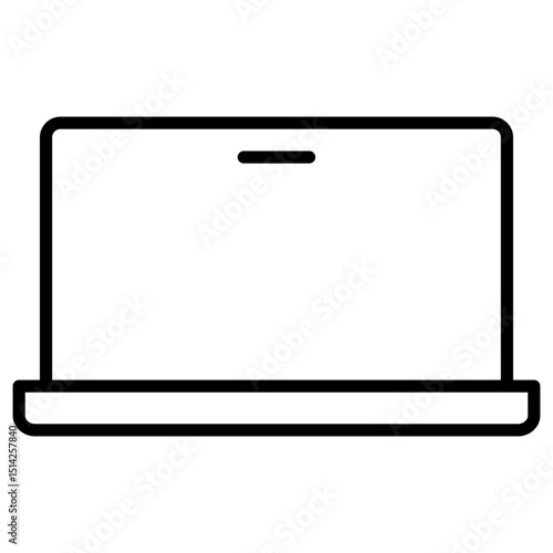 Laptop outline icon. Simple vector icon design in outline style. Editable vector format