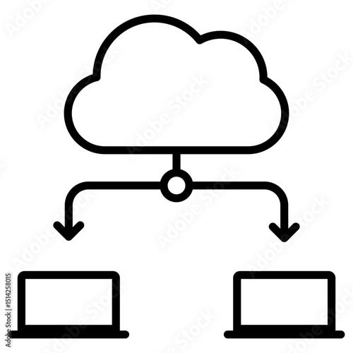 Cloud outline icon. Simple vector icon design in outline style. Editable vector format