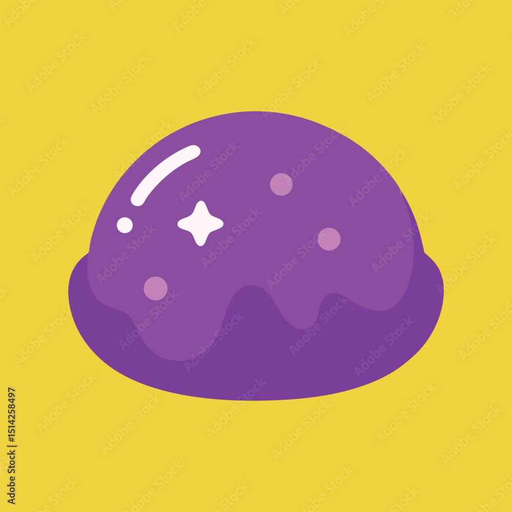 Purple Jelly Filled Candy with Dripping Center Purple Jelly Filled Candy with Dripping Center