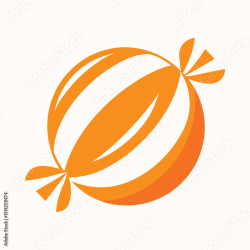 Orange and White Striped Classic Hard Candy