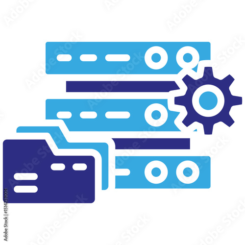Organizing solid dual color icon. Simple vector icon design in solid color style. Editable vector format