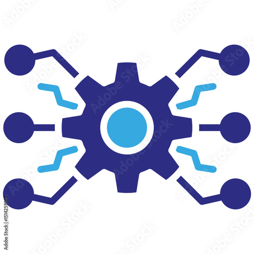 Technology solid dual color icon. Simple vector icon design in solid color style. Editable vector format