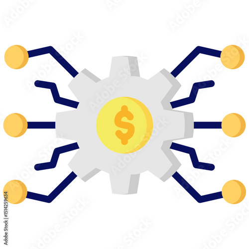 Money flat color icon. Simple vector icon design in flat color style. Editable vector format