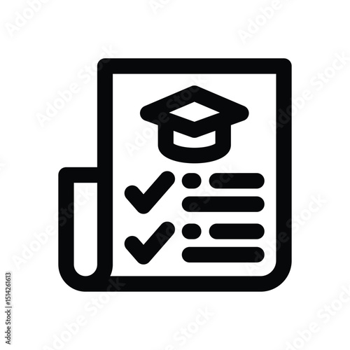 syllabus line icon. Clean and minimalist vector icon for websites, mobile apps, presentations, and logos. Fully scalable and customizable for any project.
