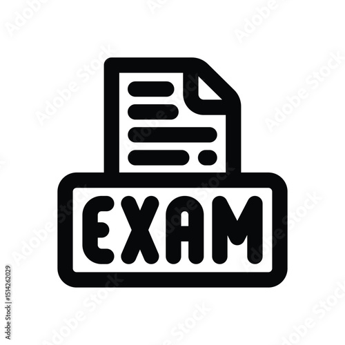 exam line icon. Clean and minimalist vector icon for websites, mobile apps, presentations, and logos. Fully scalable and customizable for any project.