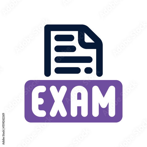exam duotone icon. Sleek and modern vector icon for websites, mobile apps, marketing materials, and corporate design. Fully scalable and ready to use.