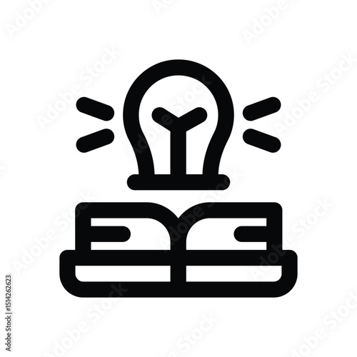 knowledge line icon. Clean and minimalist vector icon for websites, mobile apps, presentations, and logos. Fully scalable and customizable for any project.