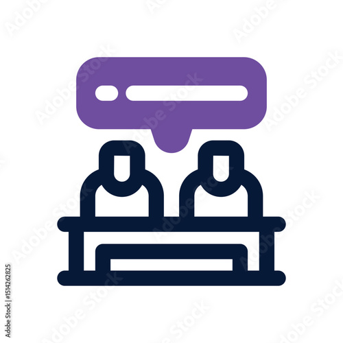 discussion duotone icon. Sleek and modern vector icon for websites, mobile apps, marketing materials, and corporate design. Fully scalable and ready to use.