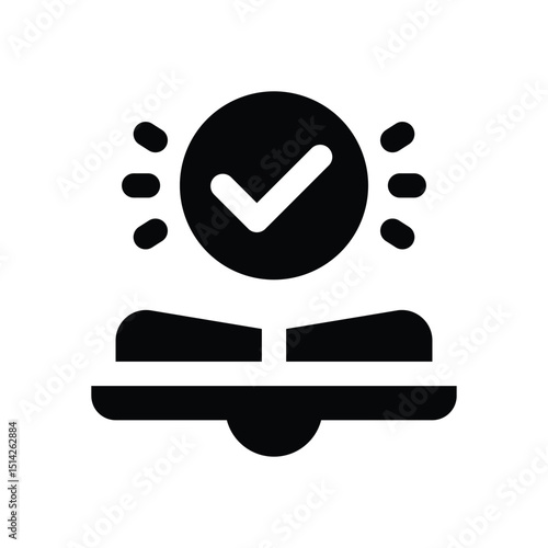 book glyph icon. Strong and solid vector icon for websites, mobile interfaces, presentations, and visual branding. High quality and easy to edit.
