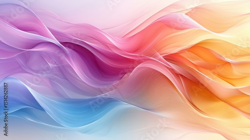 Wallpaper Mural Abstract horizontal background with colorful waves. Trendy vector illustration in style retro 60s, 70s. Pastel colors Torontodigital.ca