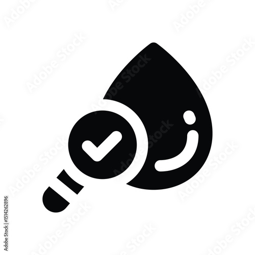 water glyph icon. Strong and solid vector icon for websites, mobile interfaces, presentations, and visual branding. High quality and easy to edit.
