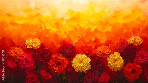Wallpaper Mural Warm sunset with blooming carnations. Torontodigital.ca