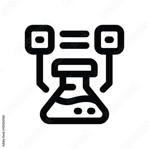 experiment line icon. Clean and minimalist vector icon for websites, mobile apps, presentations, and logos. Fully scalable and customizable for any project.