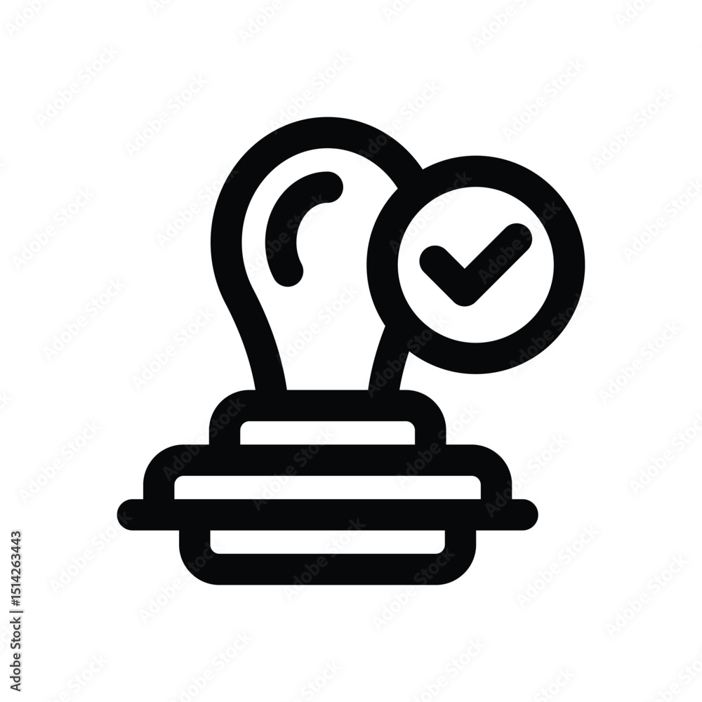 rubber stamp line icon. Clean and minimalist vector icon for websites, mobile apps, presentations, and logos. Fully scalable and customizable for any project. rubber stamp line icon. Clean and minimalist vector icon for websites, mobile apps, presentations, and logos. Fully scalable and customizable for any project.