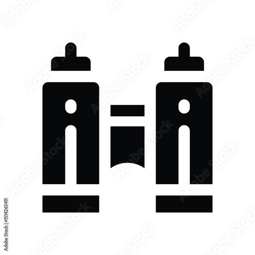 bridge glyph icon. Strong and solid vector icon for websites, mobile interfaces, presentations, and visual branding. High quality and easy to edit.
